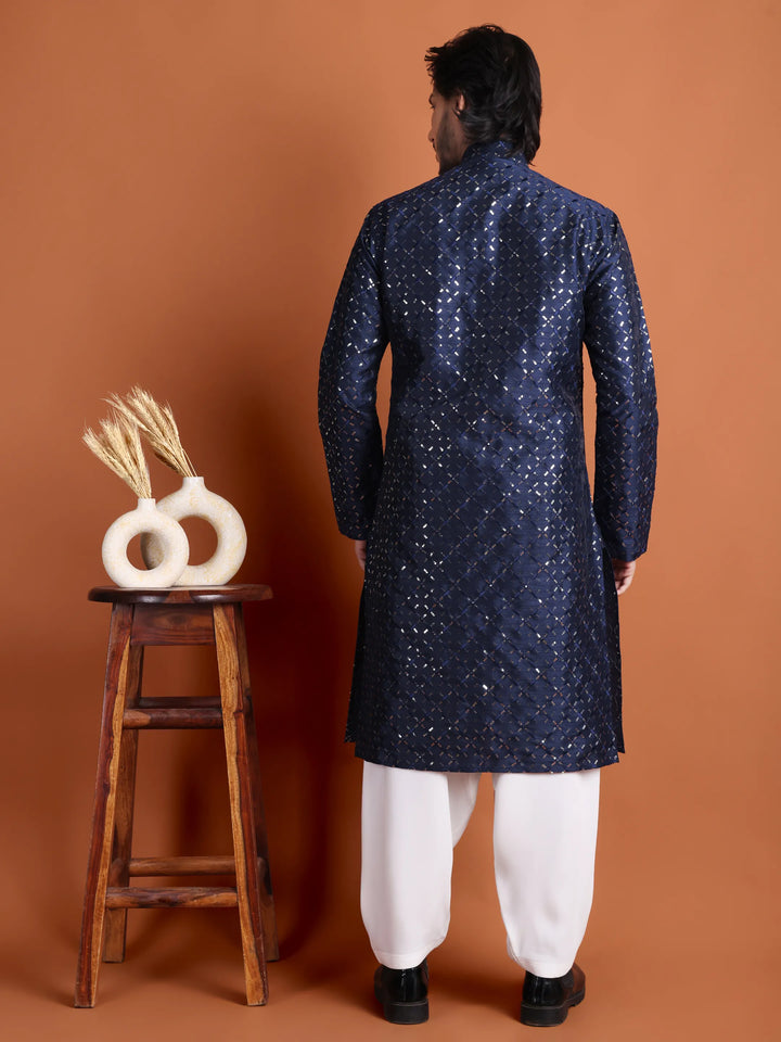 Kurta for Men (Square Pattern Embroidery)