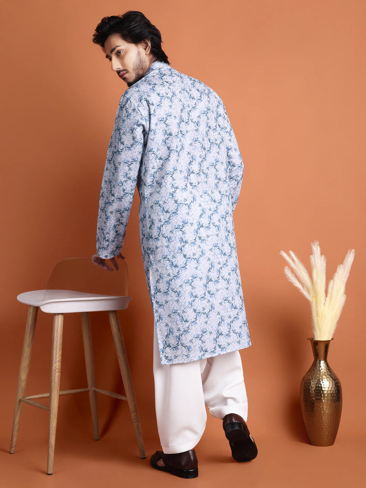 Kurta for Men (Embroidery with Floral Patterns)
