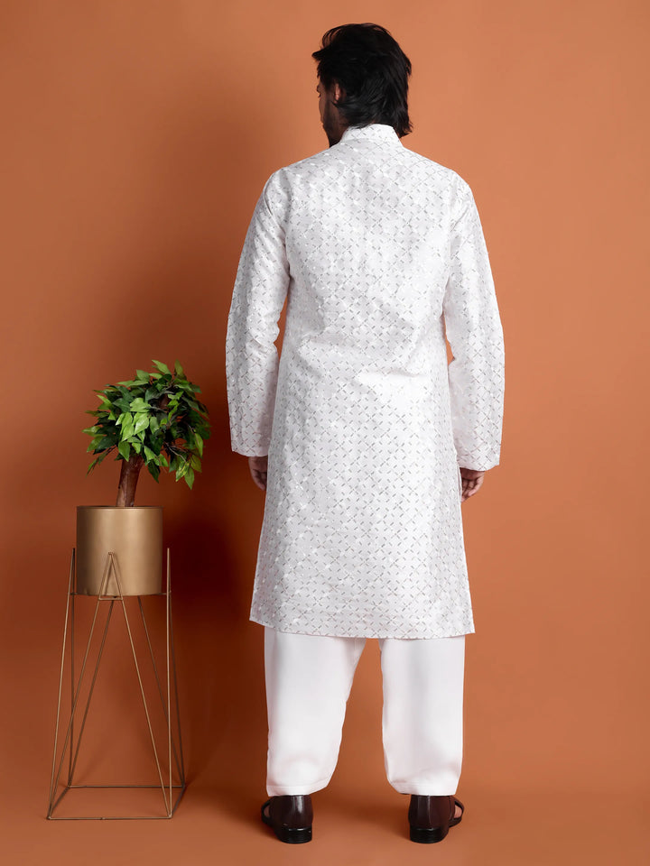Kurta for Men (Square Pattern Embroidery)