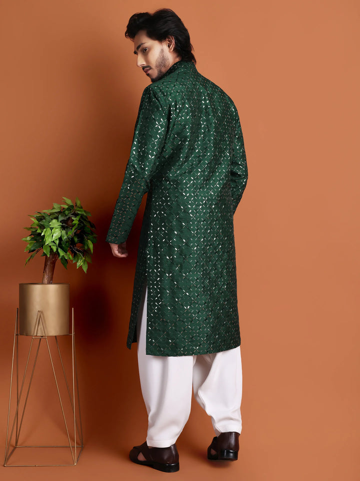 Kurta for Men (Square Pattern Embroidery)