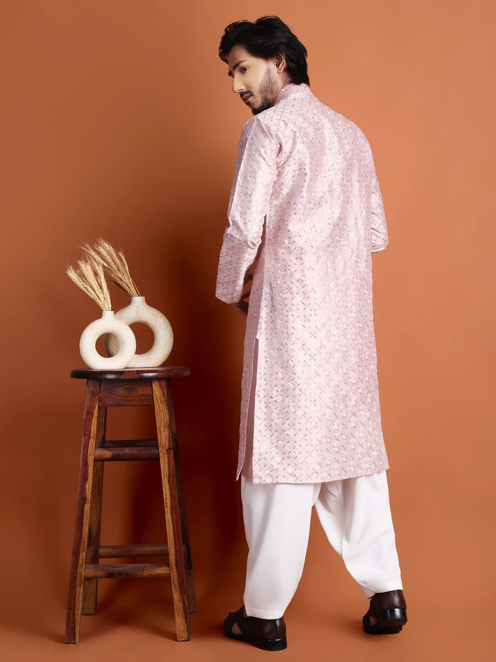 Kurta for Men (Square Pattern Embroidery)