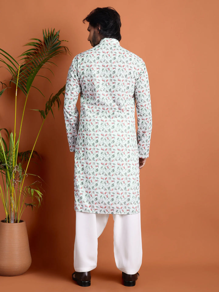 Kurta for Men (Floral leaf pattern)