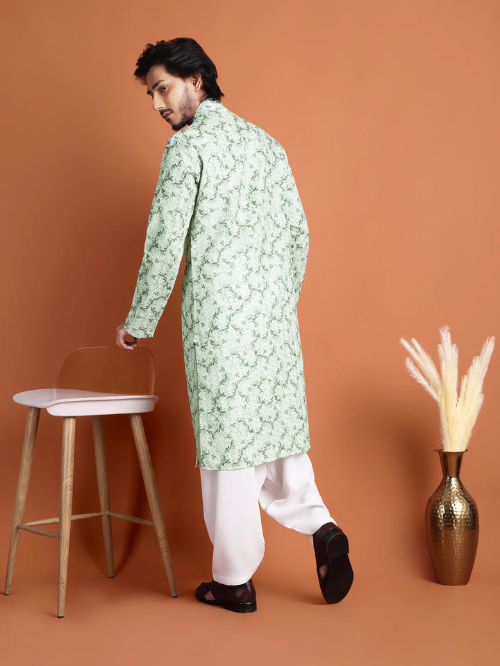Kurta for Men (Embroidery with Floral Patterns)