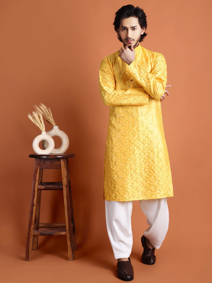 Kurta for Men (Square Pattern Embroidery)
