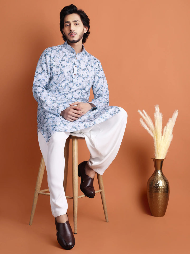 Kurta for Men (Embroidery with Floral Patterns)