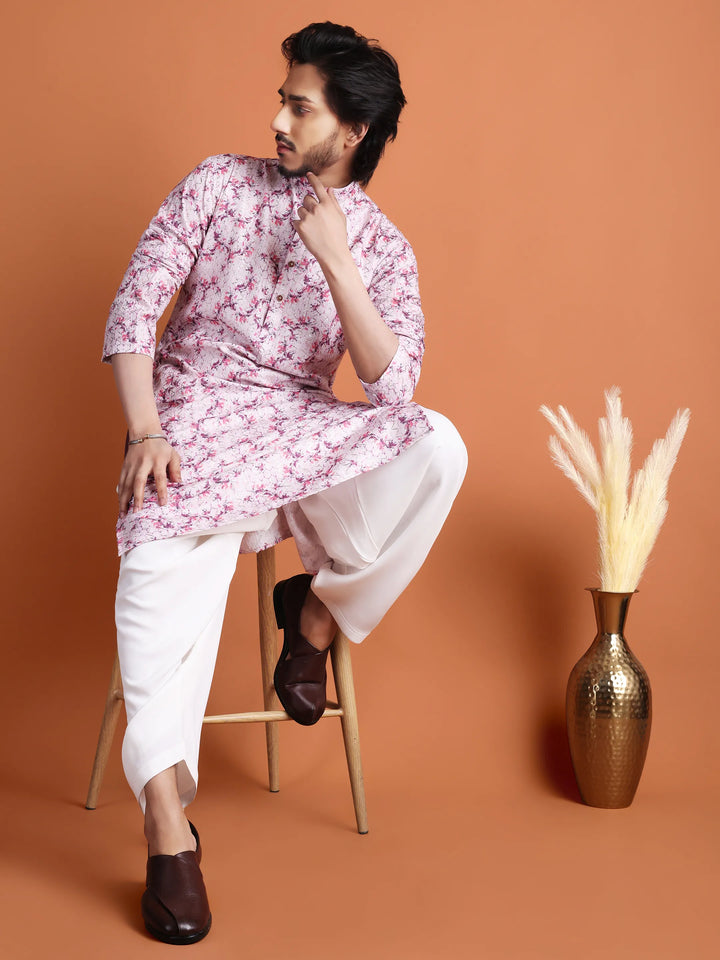 Kurta for Men (Embroidery with Floral Patterns)