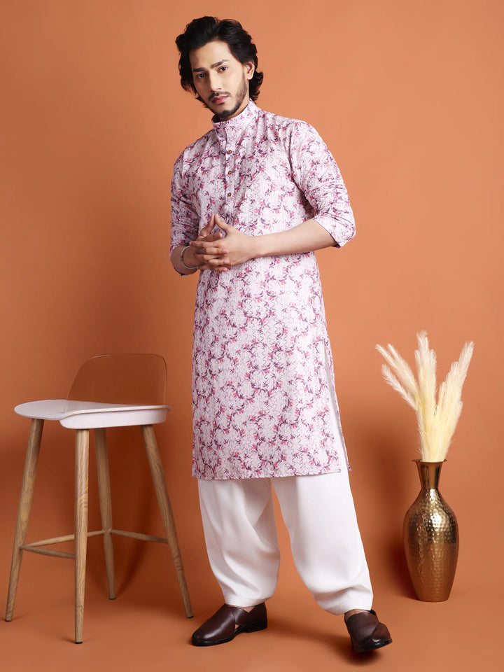 Kurta for Men (Embroidery with Floral Patterns)