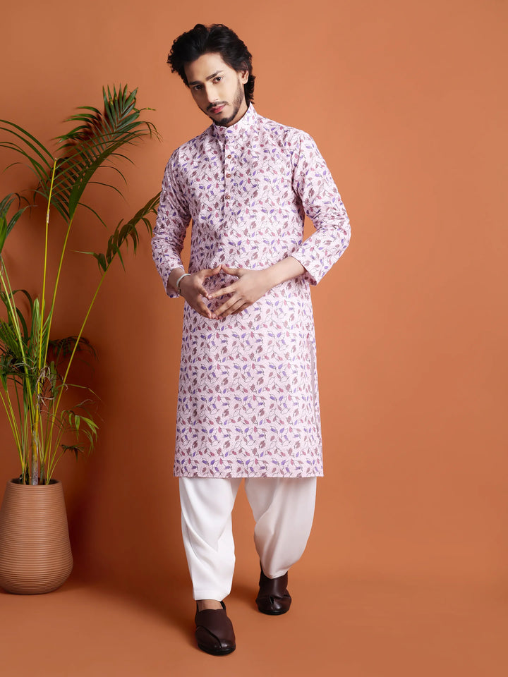 Kurta for Men (Floral leaf pattern)