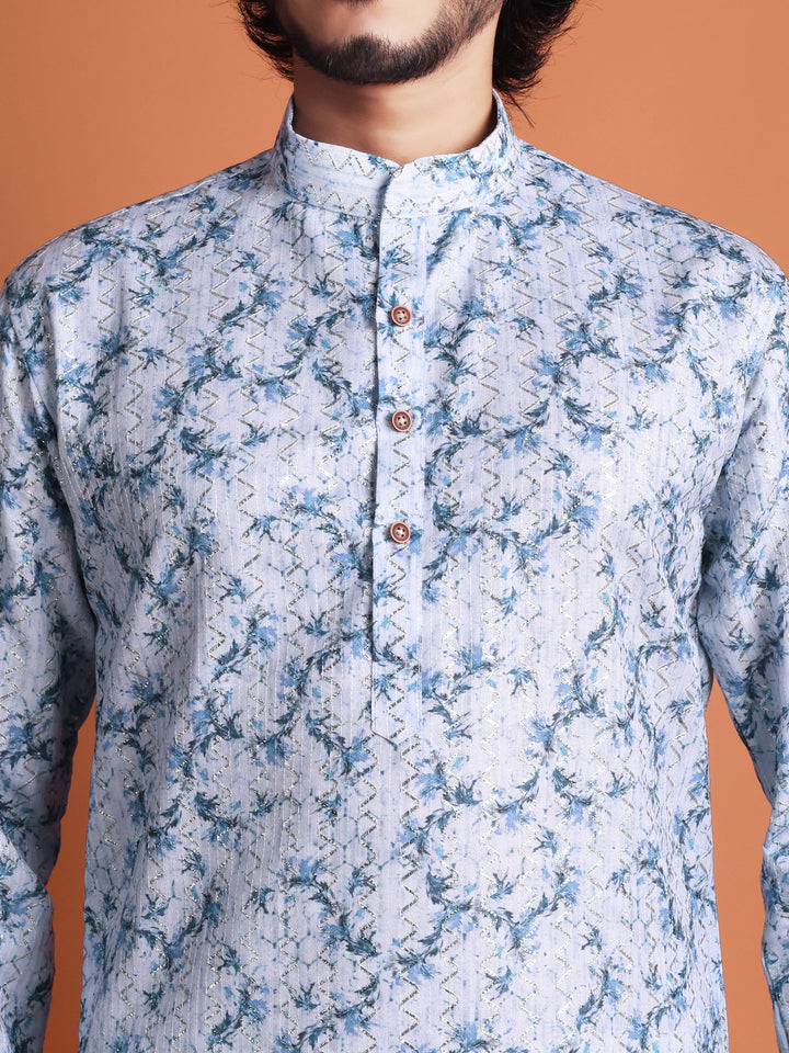 Kurta for Men (Embroidery with Floral Patterns)