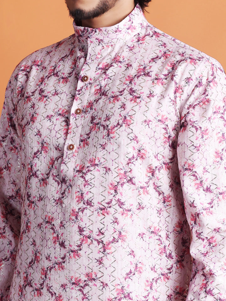 Kurta for Men (Embroidery with Floral Patterns)