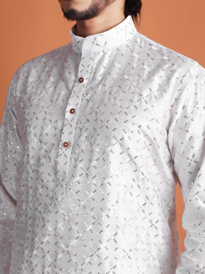 Kurta for Men (Square Pattern Embroidery)