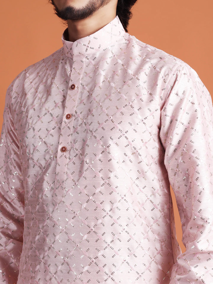 Kurta for Men (Square Pattern Embroidery)