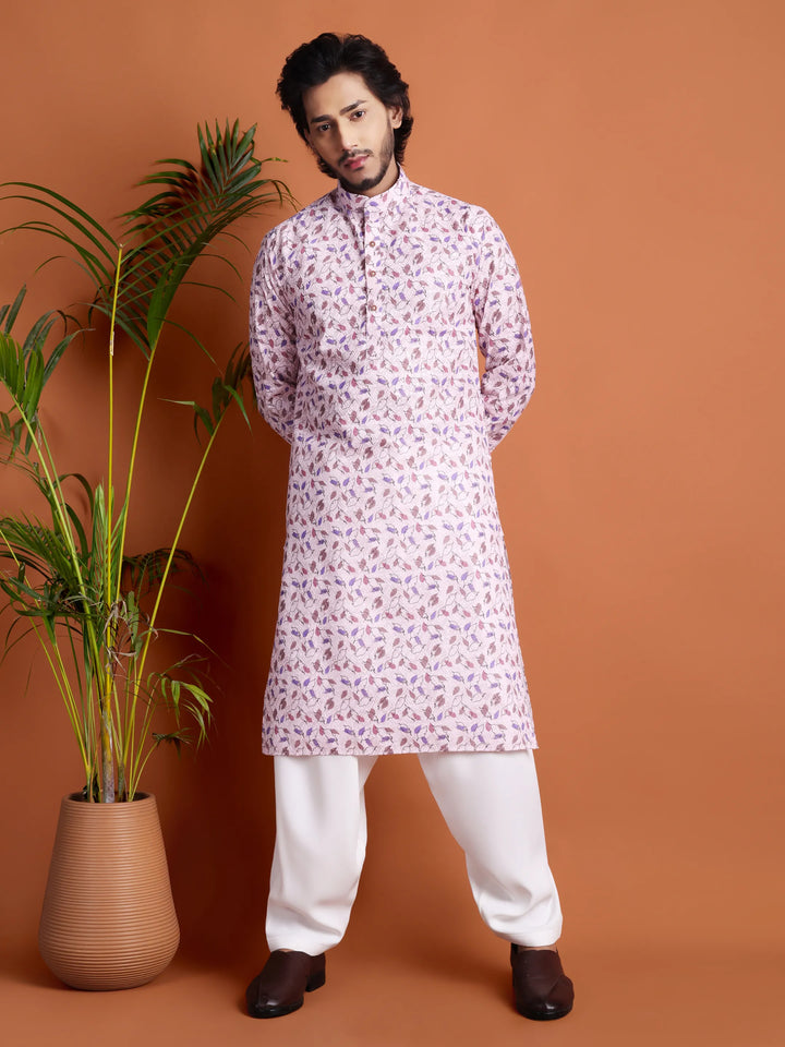 Kurta for Men (Floral leaf pattern)