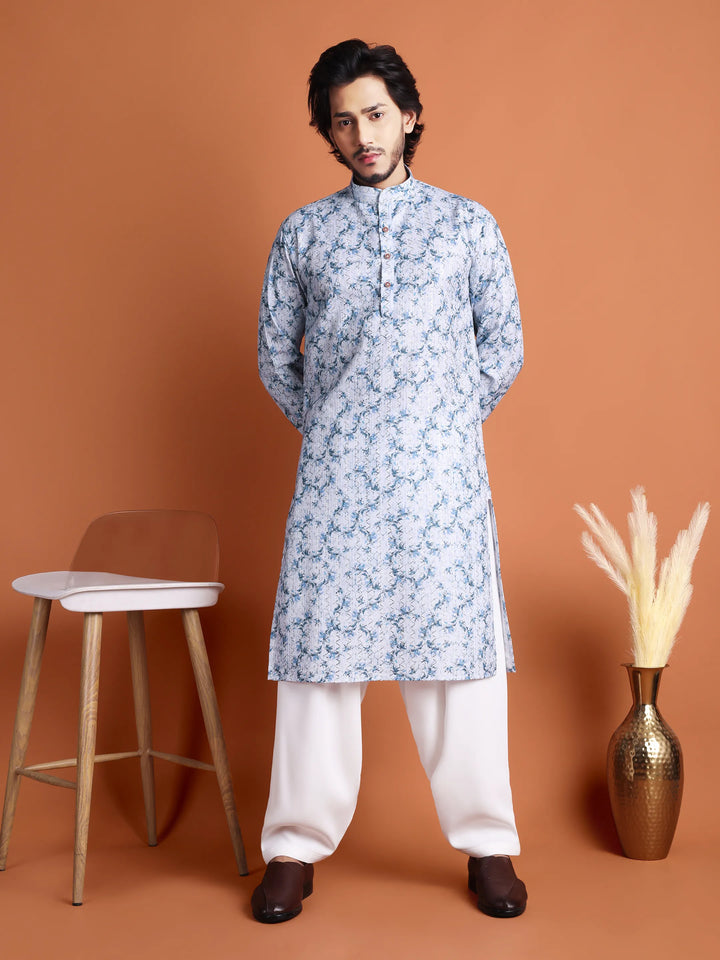 Kurta for Men (Embroidery with Floral Patterns)