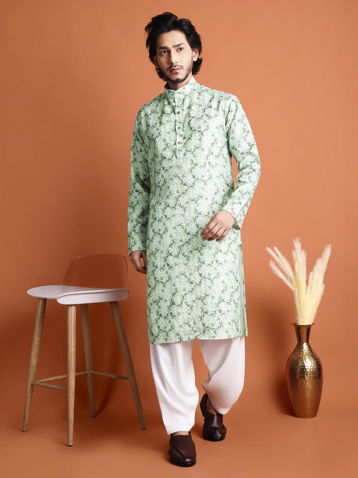 Kurta for Men (Embroidery with Floral Patterns)