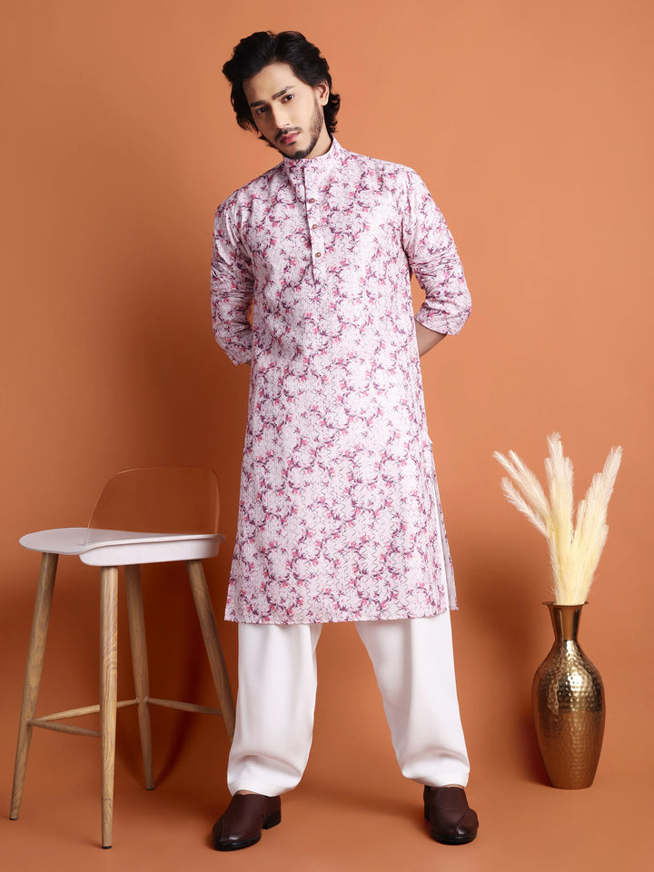 Kurta for Men (Embroidery with Floral Patterns)