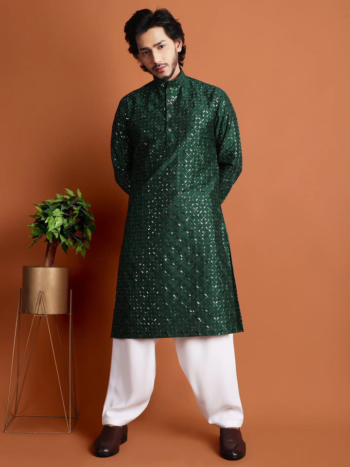 Kurta for Men (Square Pattern Embroidery)