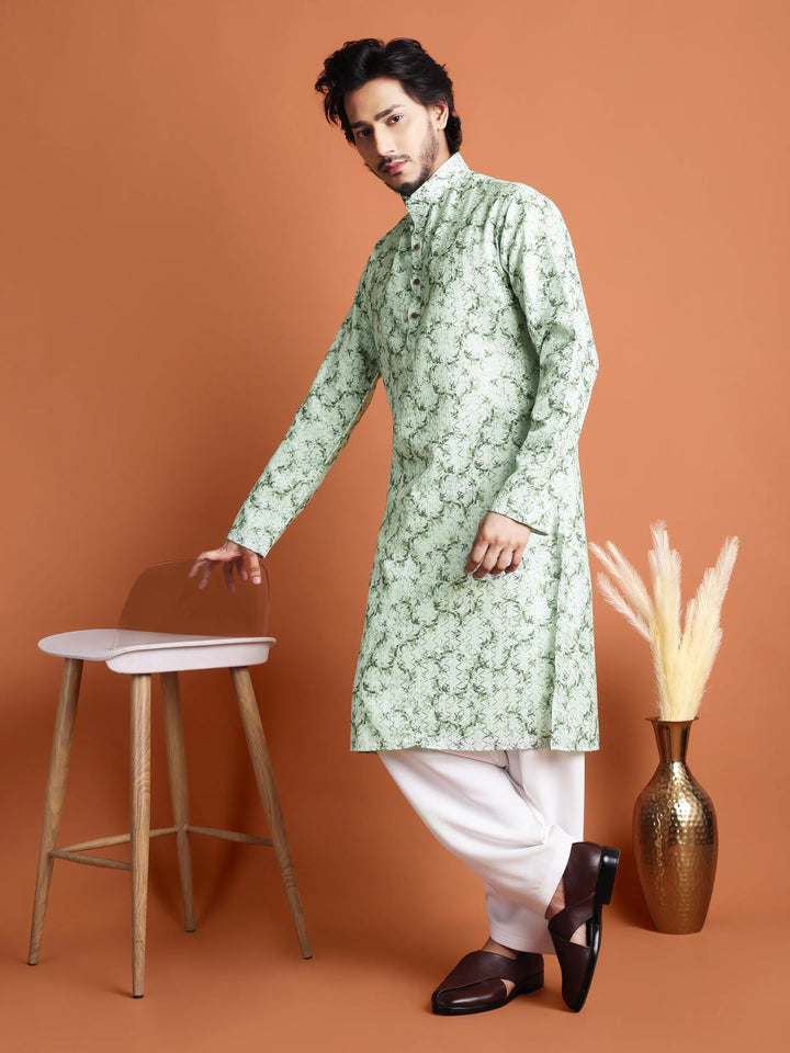 Kurta for Men (Embroidery with Floral Patterns)