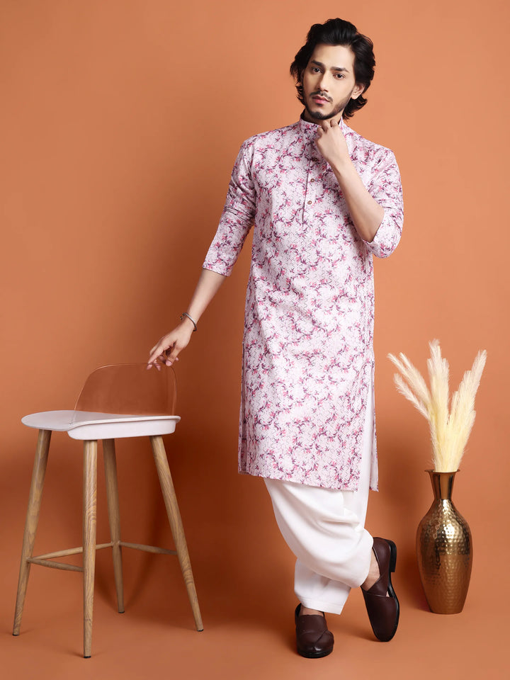 Kurta for Men (Embroidery with Floral Patterns)