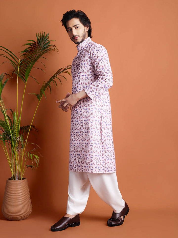 Kurta for Men (Floral leaf pattern)