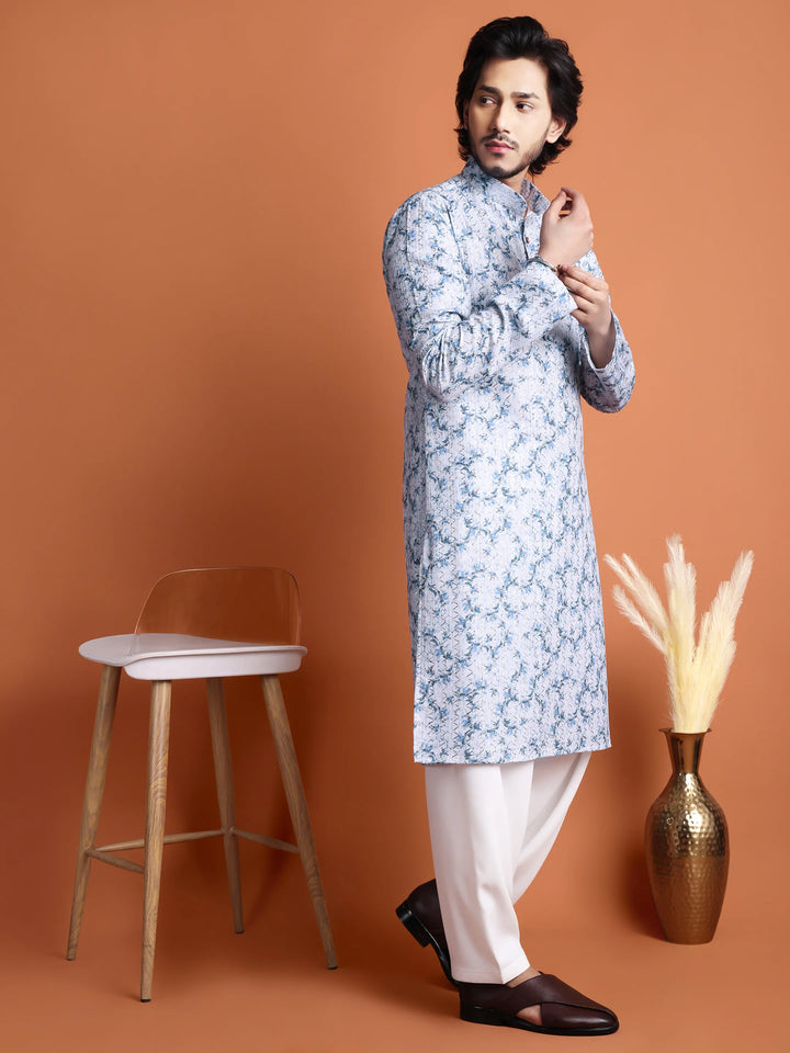 Kurta for Men (Embroidery with Floral Patterns)