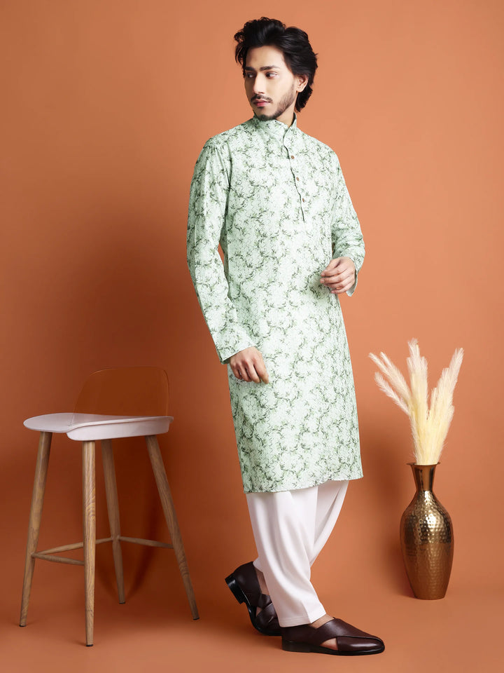 Kurta for Men (Embroidery with Floral Patterns)